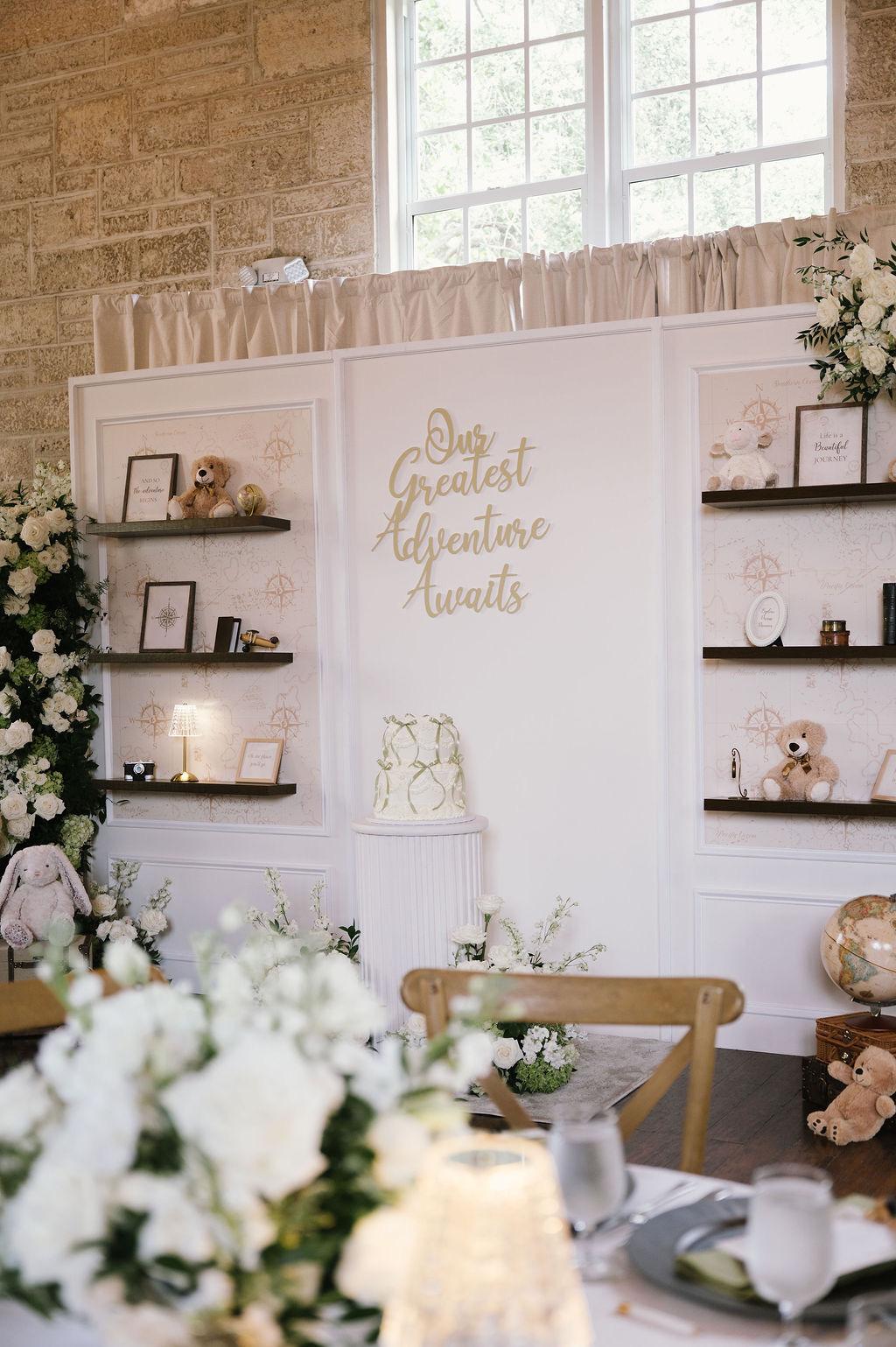 Bridal shower welcome display